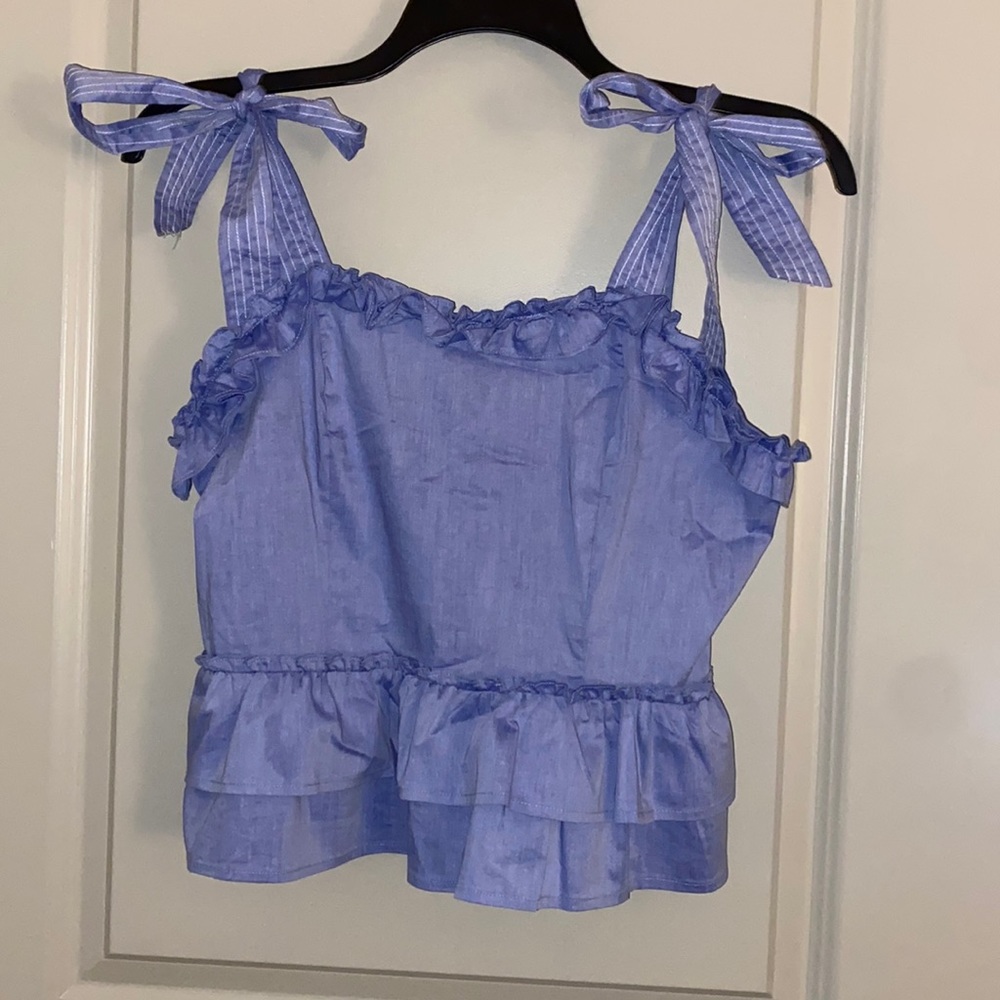 Pants Store Blue Flowy Top